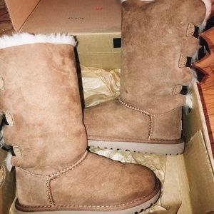 Tall Kids Ugg Boots (Bailey Bow)